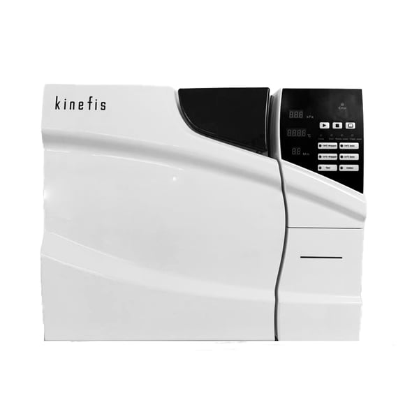 Autoclave Classe B 18 Litres Kinefis Experience avec écran LED + Distillateur d'eau Offert. Comprend une imprimante interne